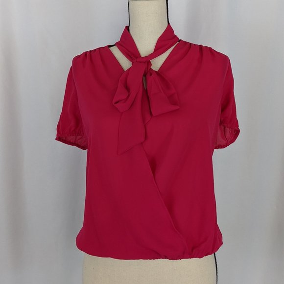 NY&CO Primrose Wrap Bow Blouse 161H - Picture 2 of 8